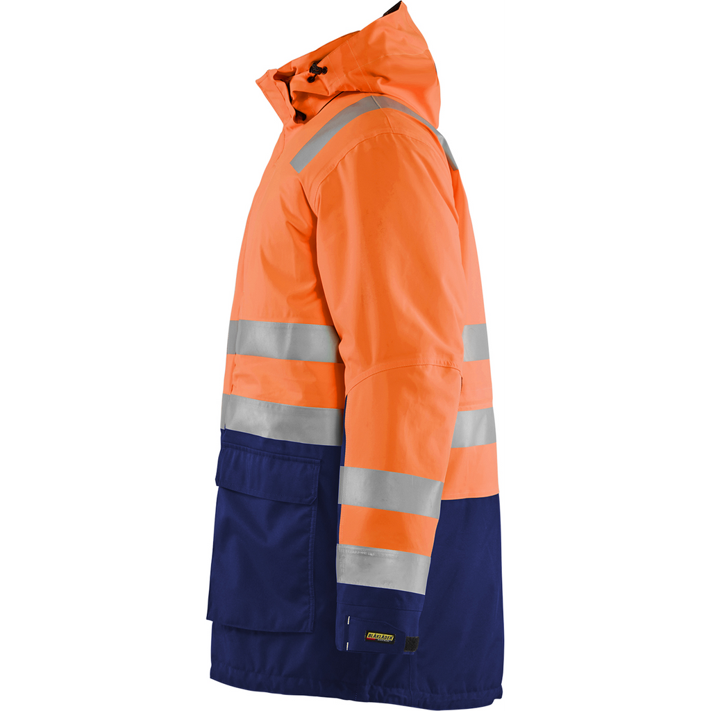 Blaklader High Vis Winter Parka, Orange/Navy Blue (3)