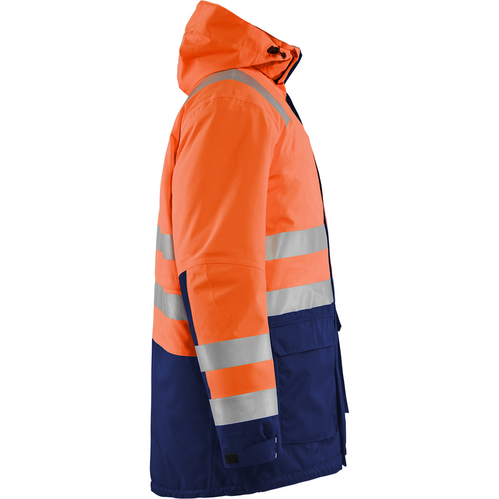 Blaklader High Vis Winter Parka, Orange/Navy Blue (2)
