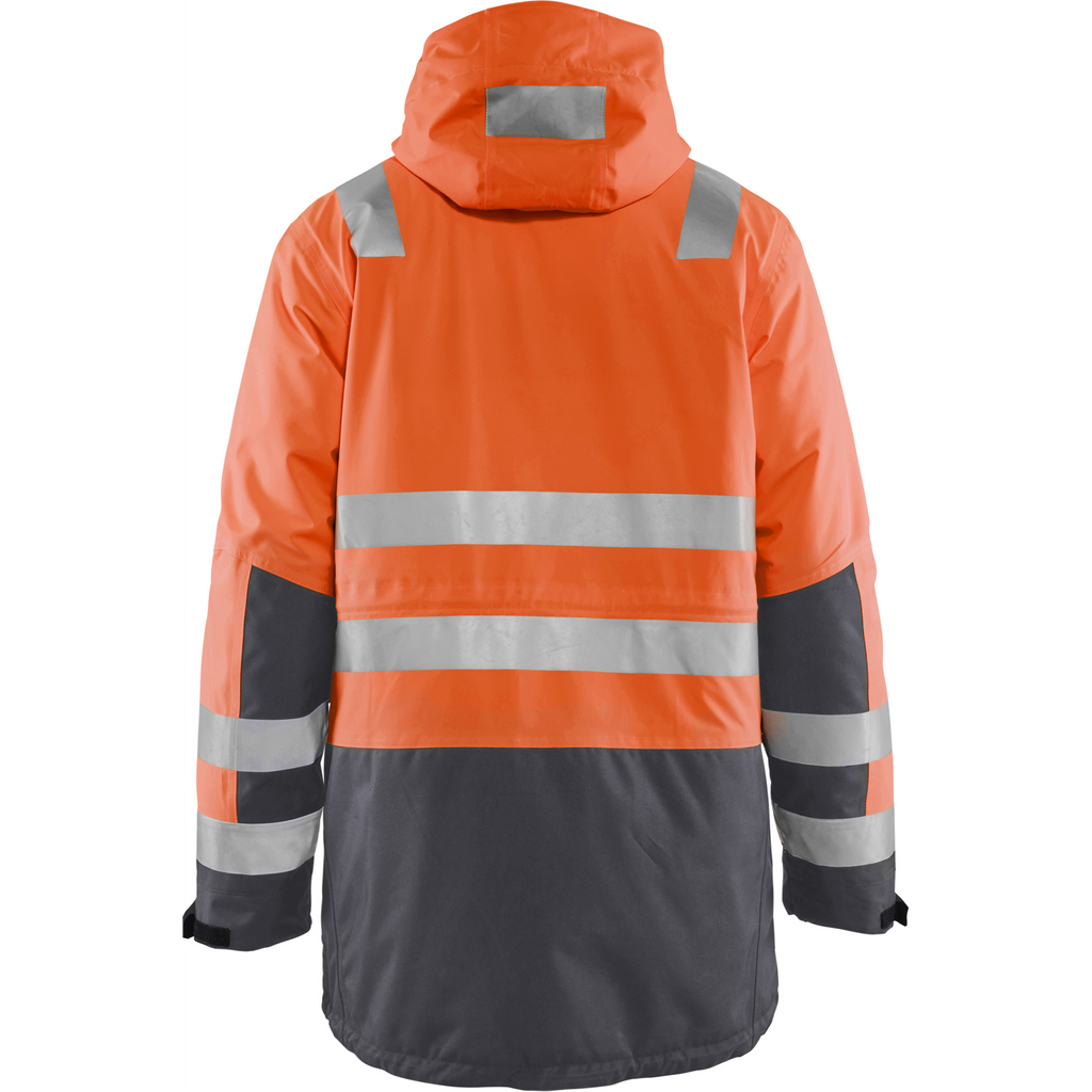 Blaklader High Vis Winter Parka, Orange/Medium Grey (4)