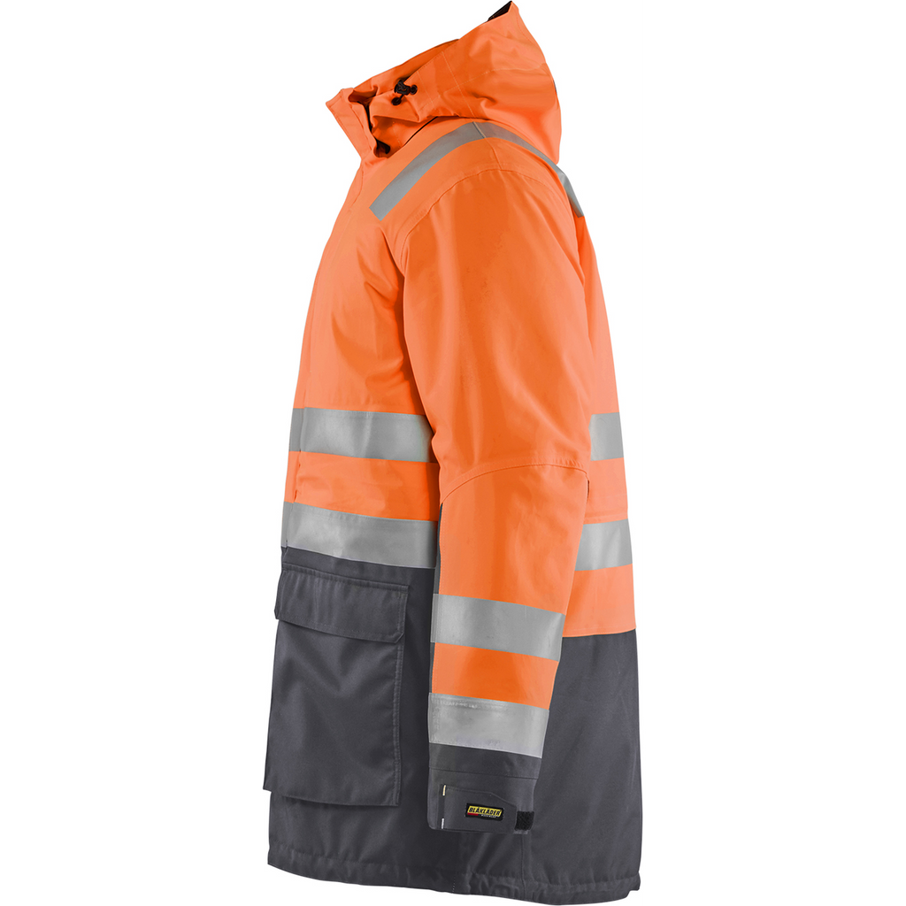 Blaklader High Vis Winter Parka, Orange/Medium Grey (3)