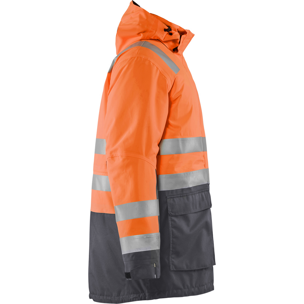 Blaklader High Vis Winter Parka, Orange/Medium Grey (2)