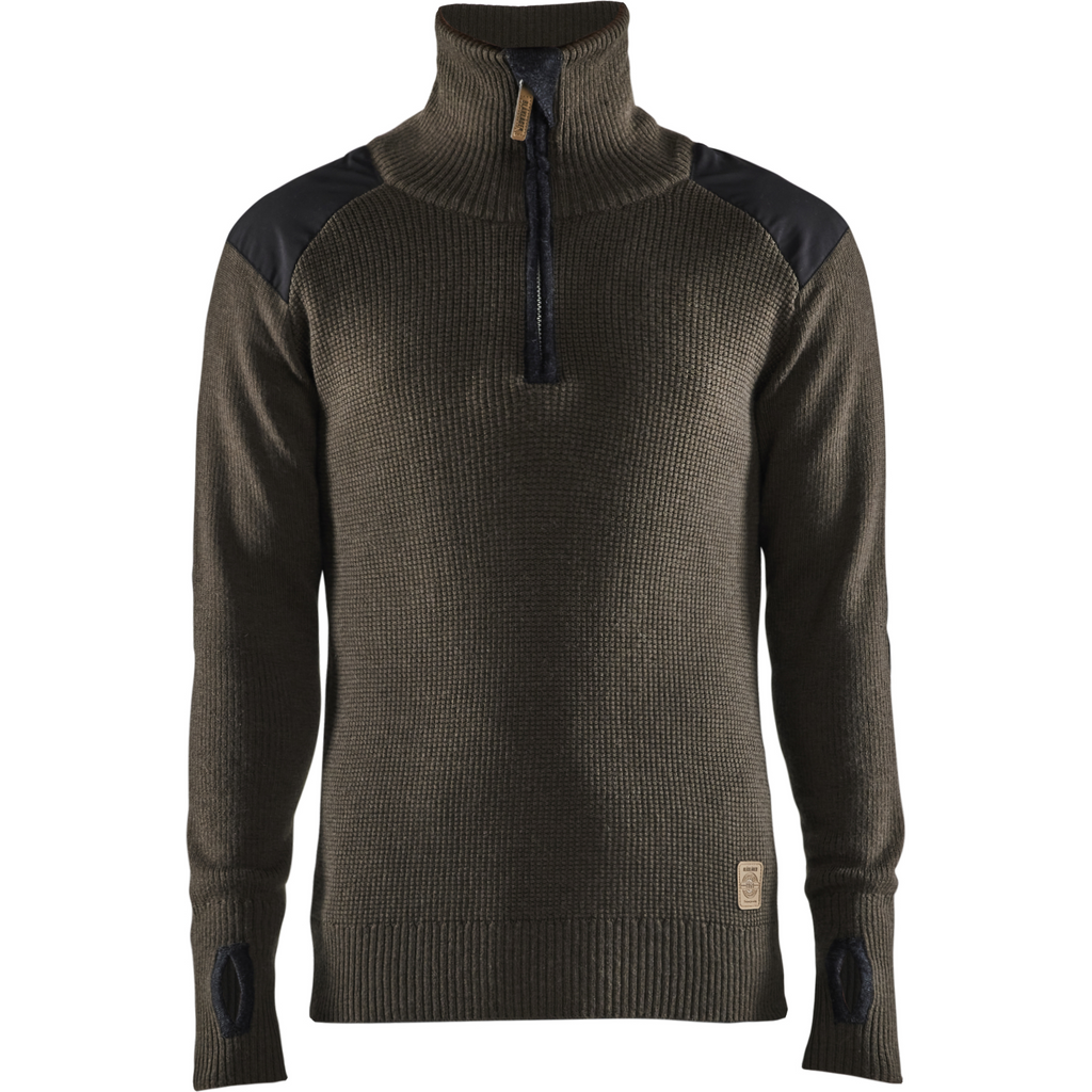 Blaklader Wool Sweatshirt, Dark Olive Green/Dark Grey