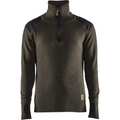 Blaklader Wool Sweatshirt, Dark Olive Green/Dark Grey
