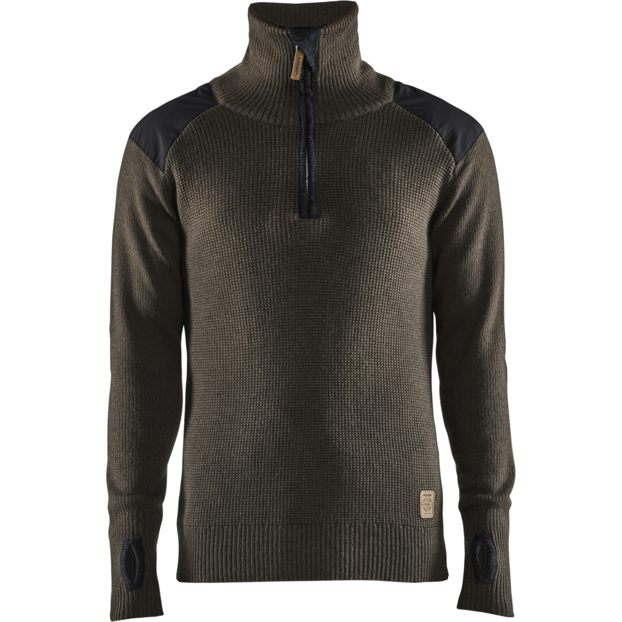 Blaklader Wool Sweatshirt, Dark Olive Green/Dark Grey