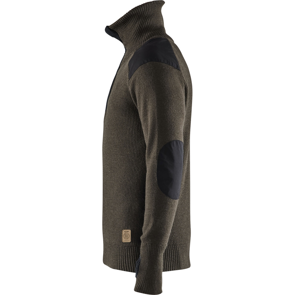 Blaklader Wool Sweatshirt, Dark Olive Green/Dark Grey (3)