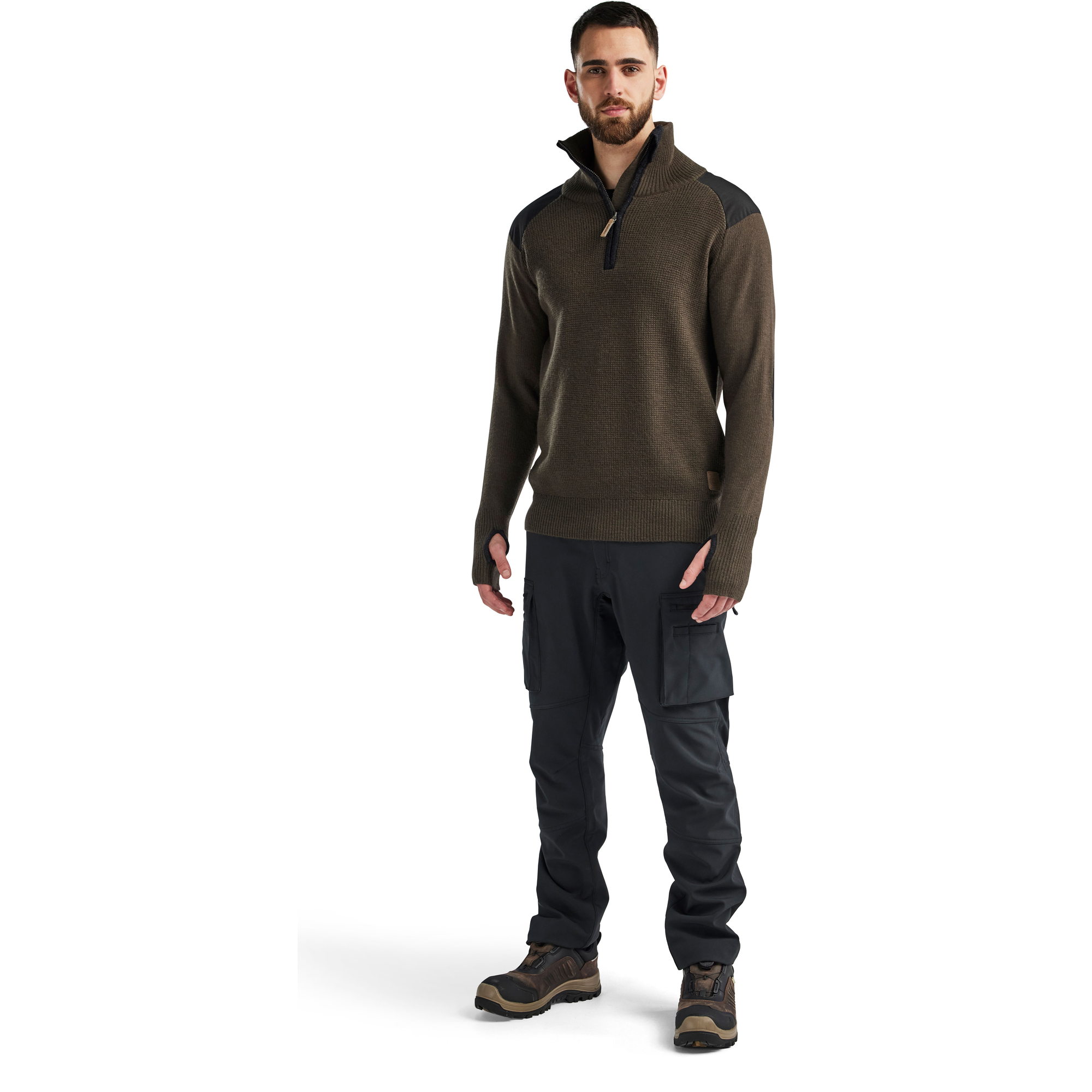 Blaklader Wool Sweatshirt, Dark Olive Green/Dark Grey (5)