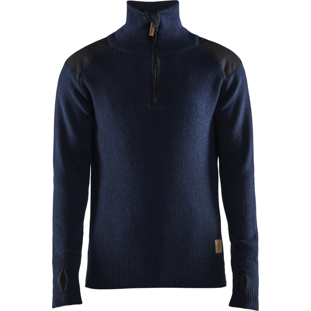 Blaklader Wool Sweatshirt, Dark Navy/Dark Grey