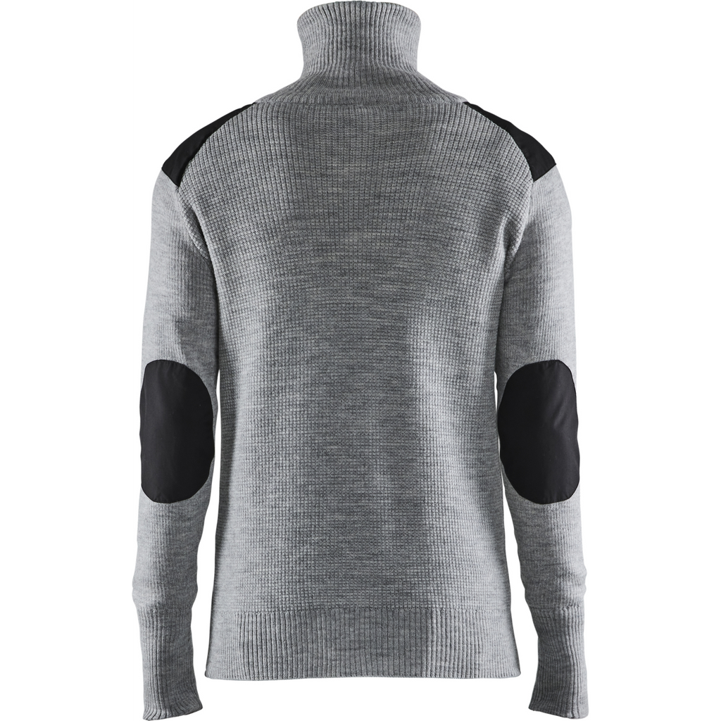 Blaklader Wool Sweatshirt, Grey Melange/Dark Grey (4)
