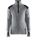 Blaklader Wool Sweatshirt, Grey Melange/Dark Grey