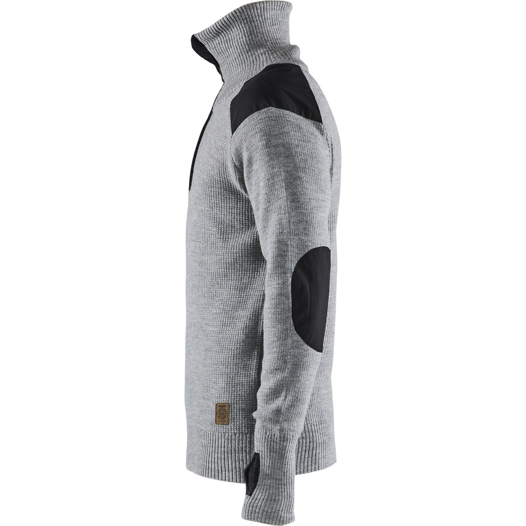 Blaklader Wool Sweatshirt, Grey Melange/Dark Grey (3)