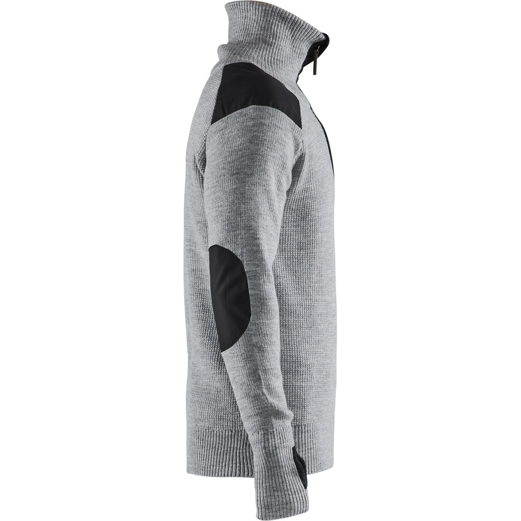 Blaklader Wool Sweatshirt, Grey Melange/Dark Grey (2)