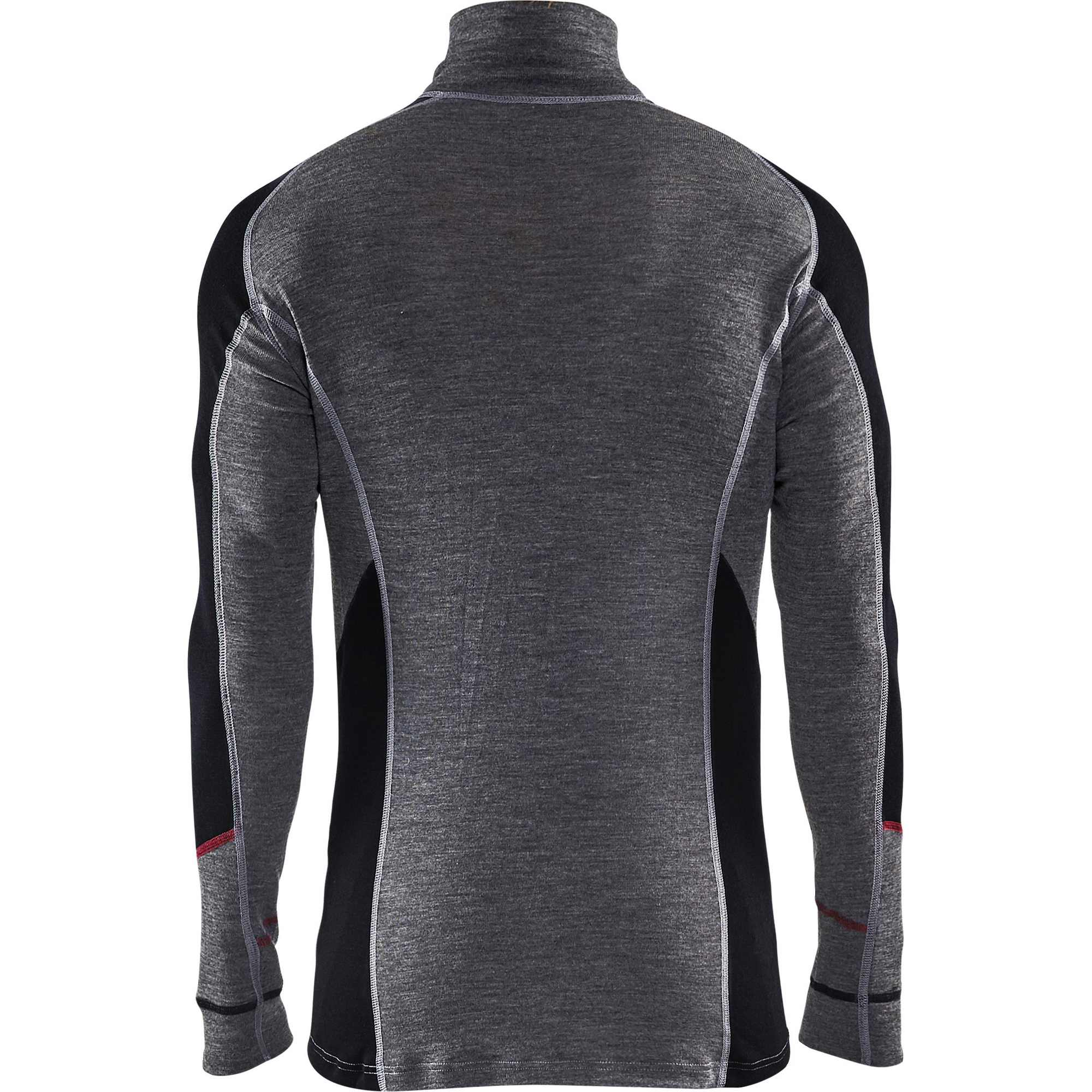Blaklader XWARM Merino Wool Zip Undershirt, Medium Grey/Black (3)