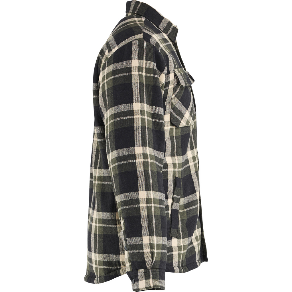 Blaklader Pile Lined Flannel Shirt, Forest Green/Black (2)