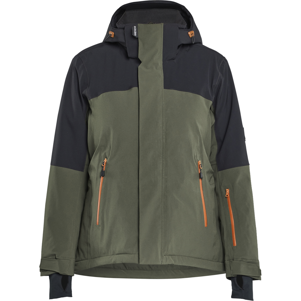 Blaklader STRIKER Ladies Stretch Winter Jacket, Forest Green/Rust