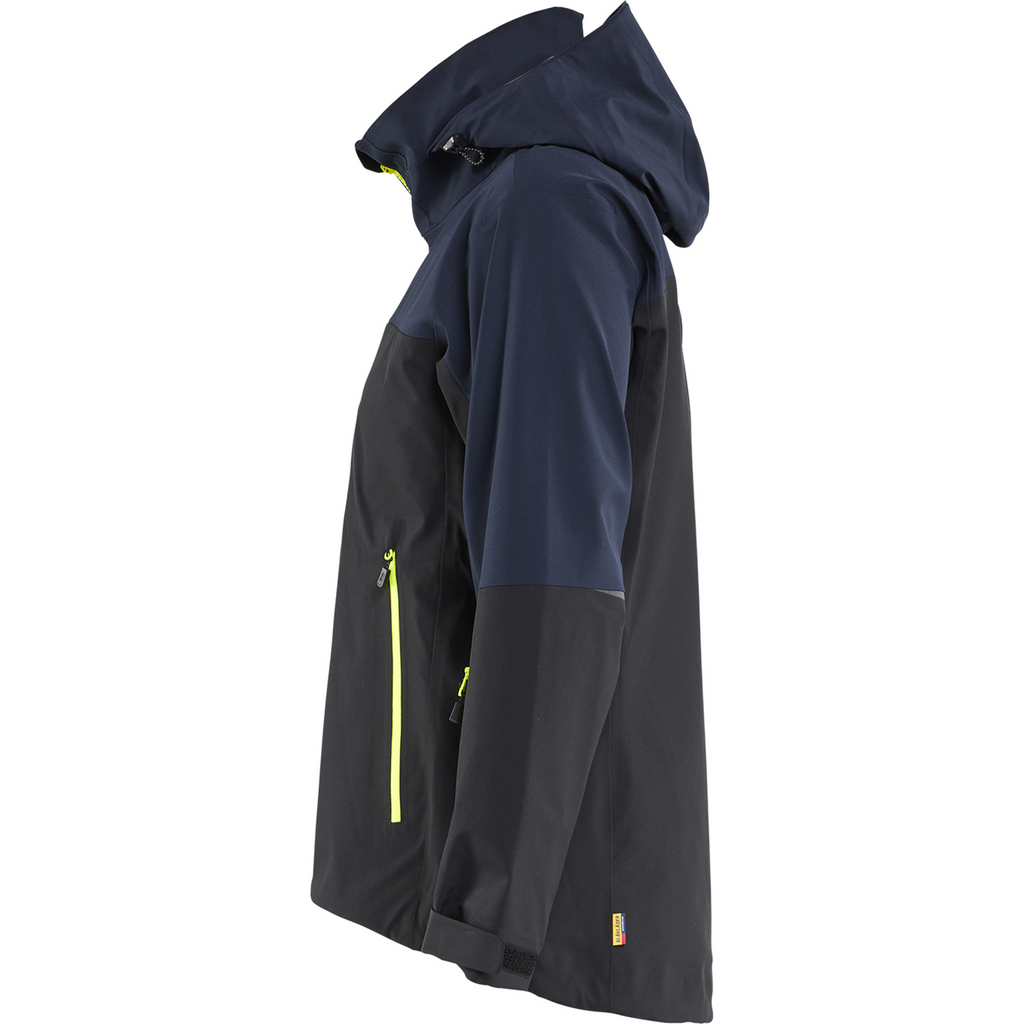 Blaklader Striker Ladies Stretch Shell Jacket, Dark Navy/High Vis Yellow (3)