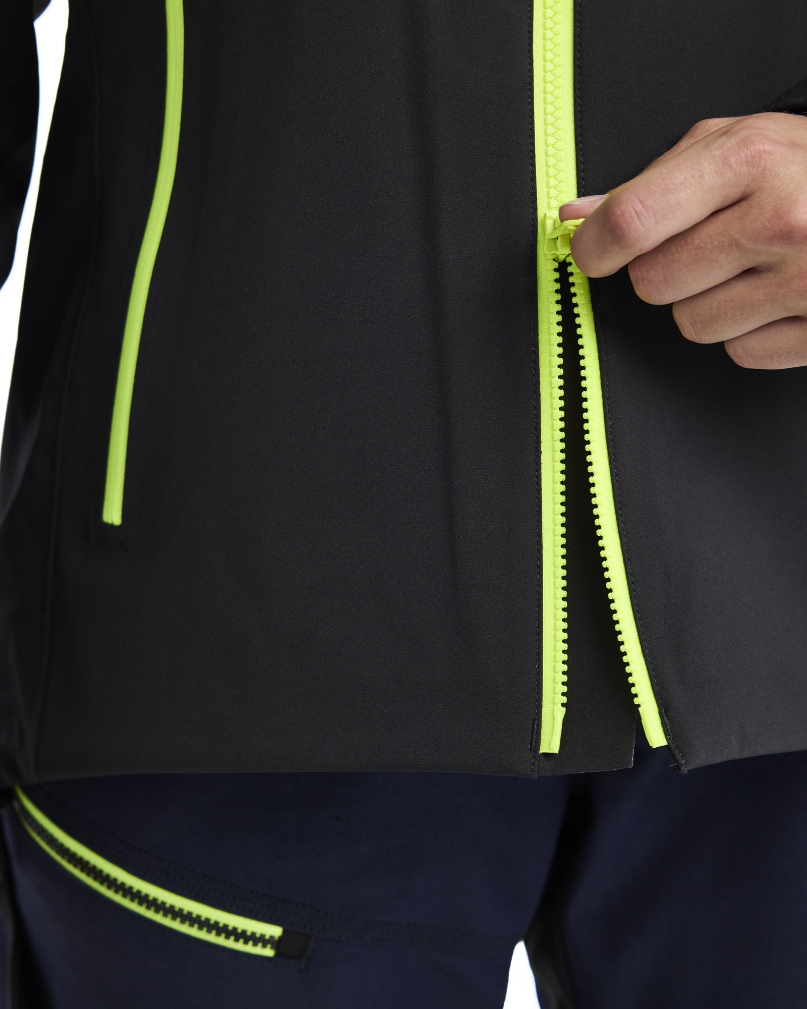 Blaklader Striker Ladies Stretch Shell Jacket, Dark Navy/High Vis Yellow (8)