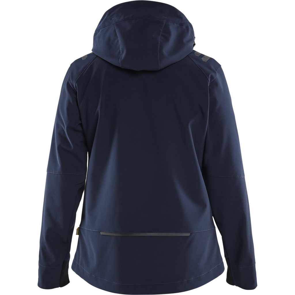 Blaklader Women's Softshell Jacket, Dark Navy/Yellow (4)