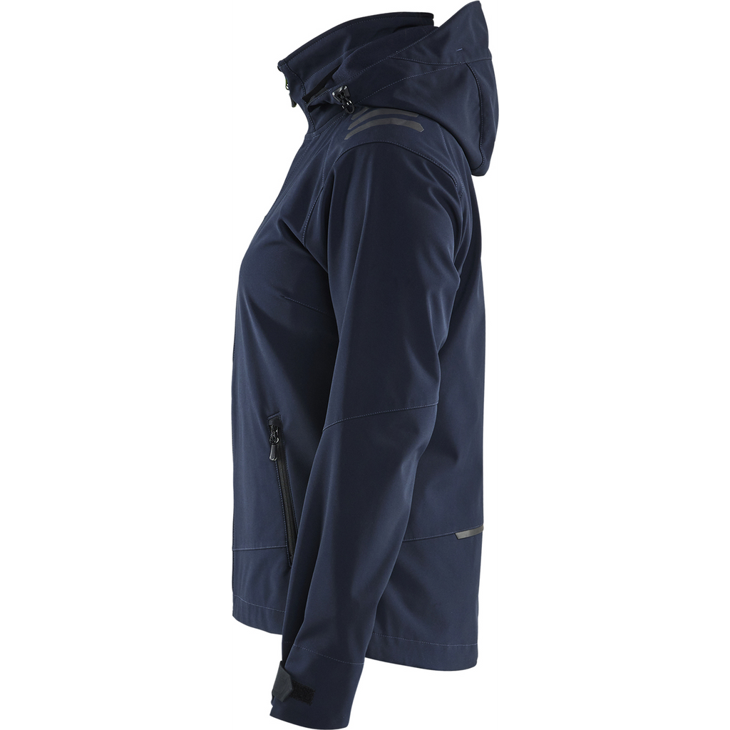 Blaklader Women's Softshell Jacket, Dark Navy/Yellow (3)