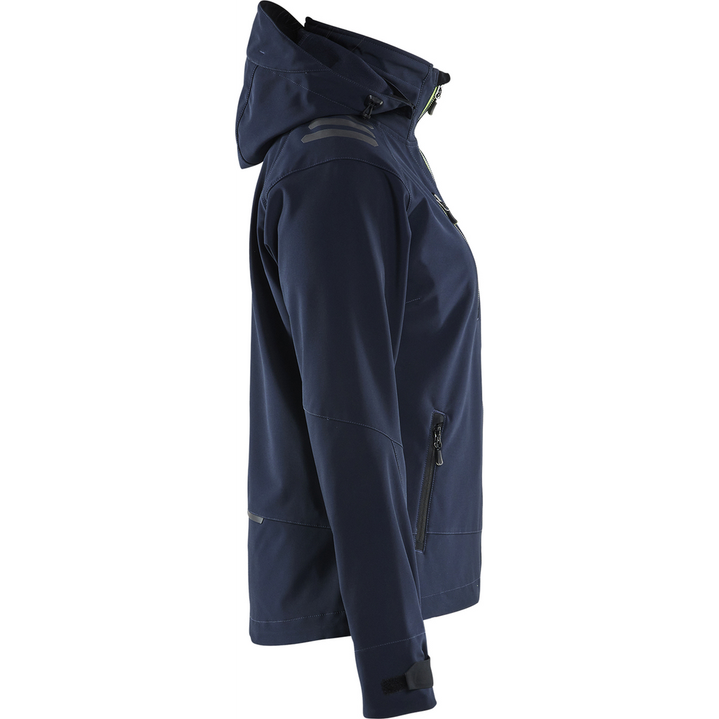 Blaklader Women's Softshell Jacket, Dark Navy/Yellow (2)