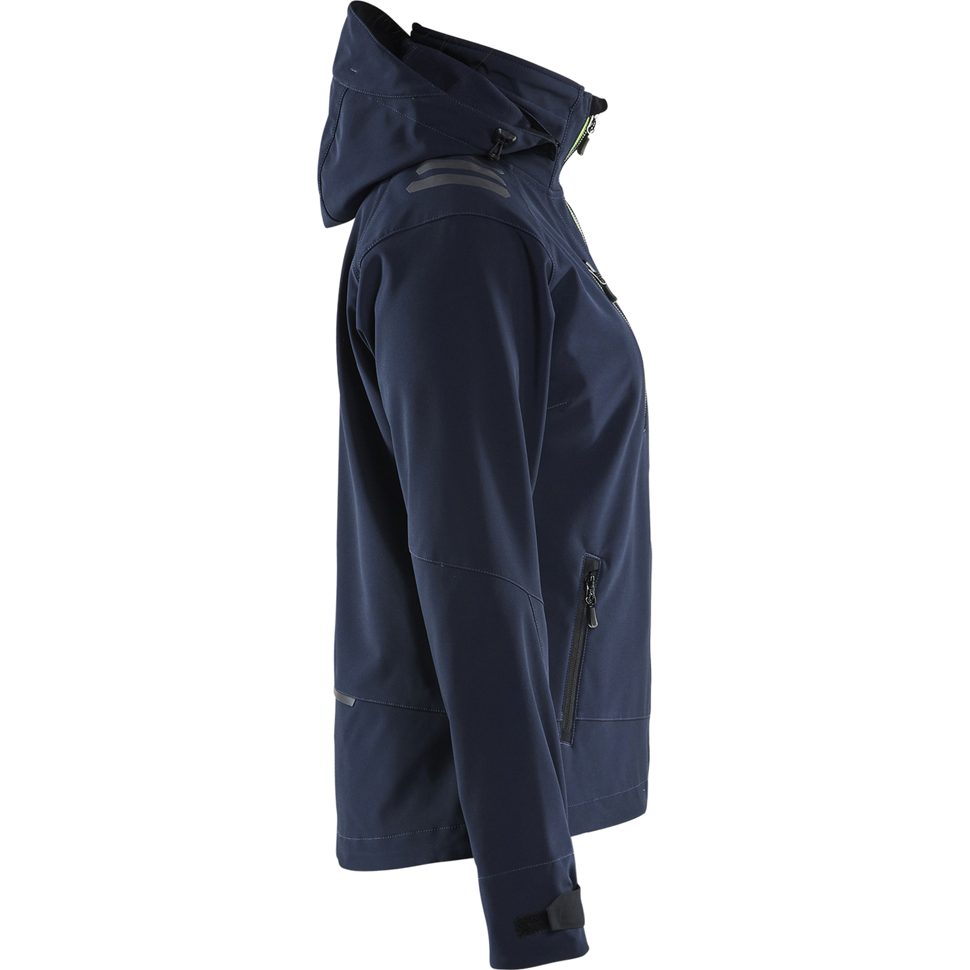 Blaklader Women's Softshell Jacket, Dark Navy/Yellow (2)