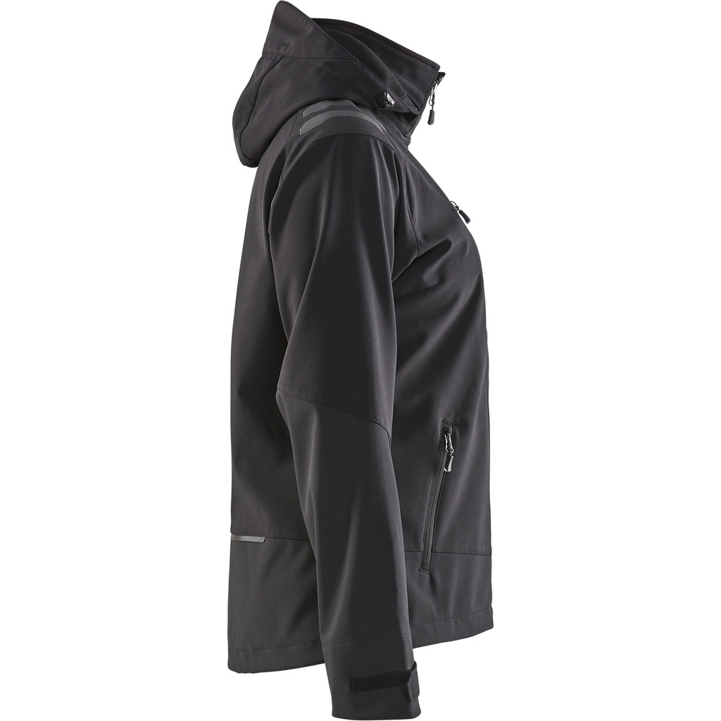 Blaklader Women's Softshell Jacket, Black/Yellow (2)