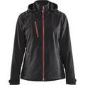 Blaklader Ladies Softshell Jacket, Black/Red