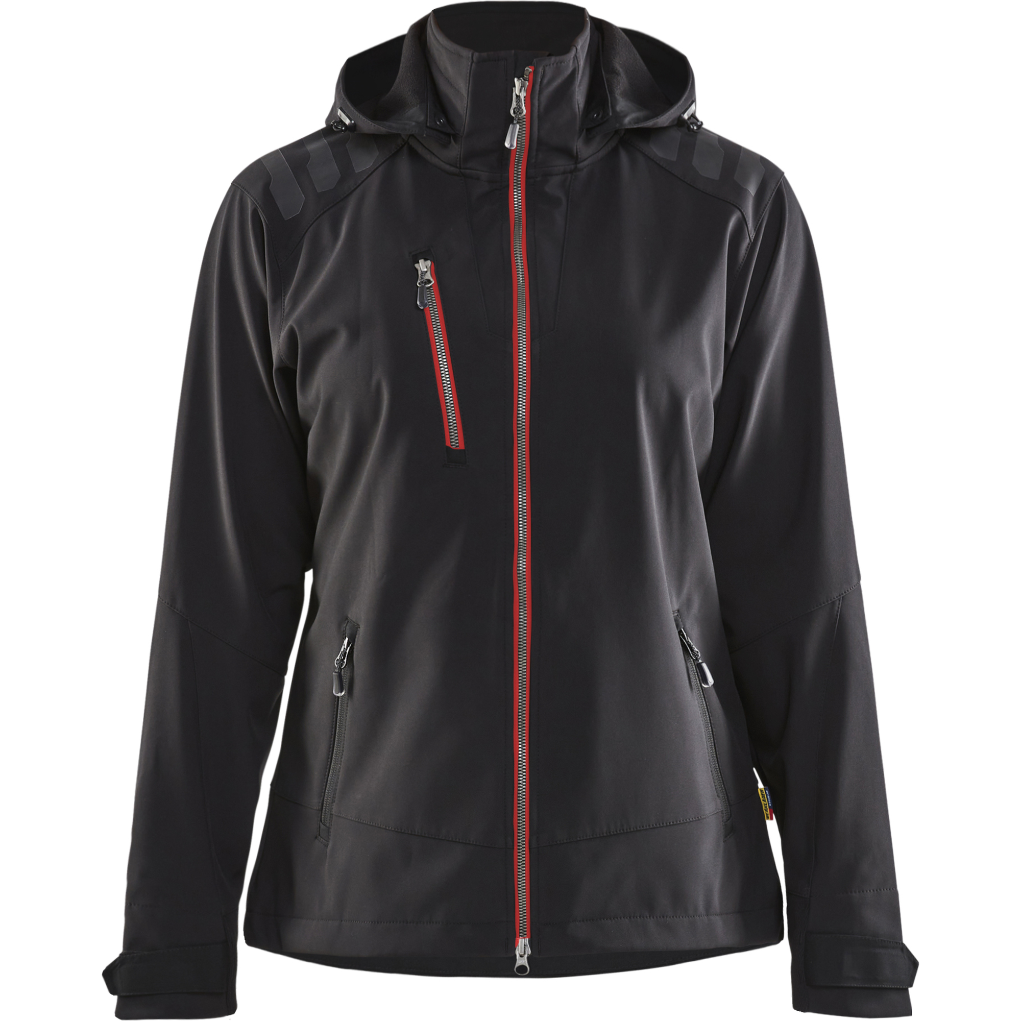 Blaklader Ladies Softshell Jacket, Black/Red