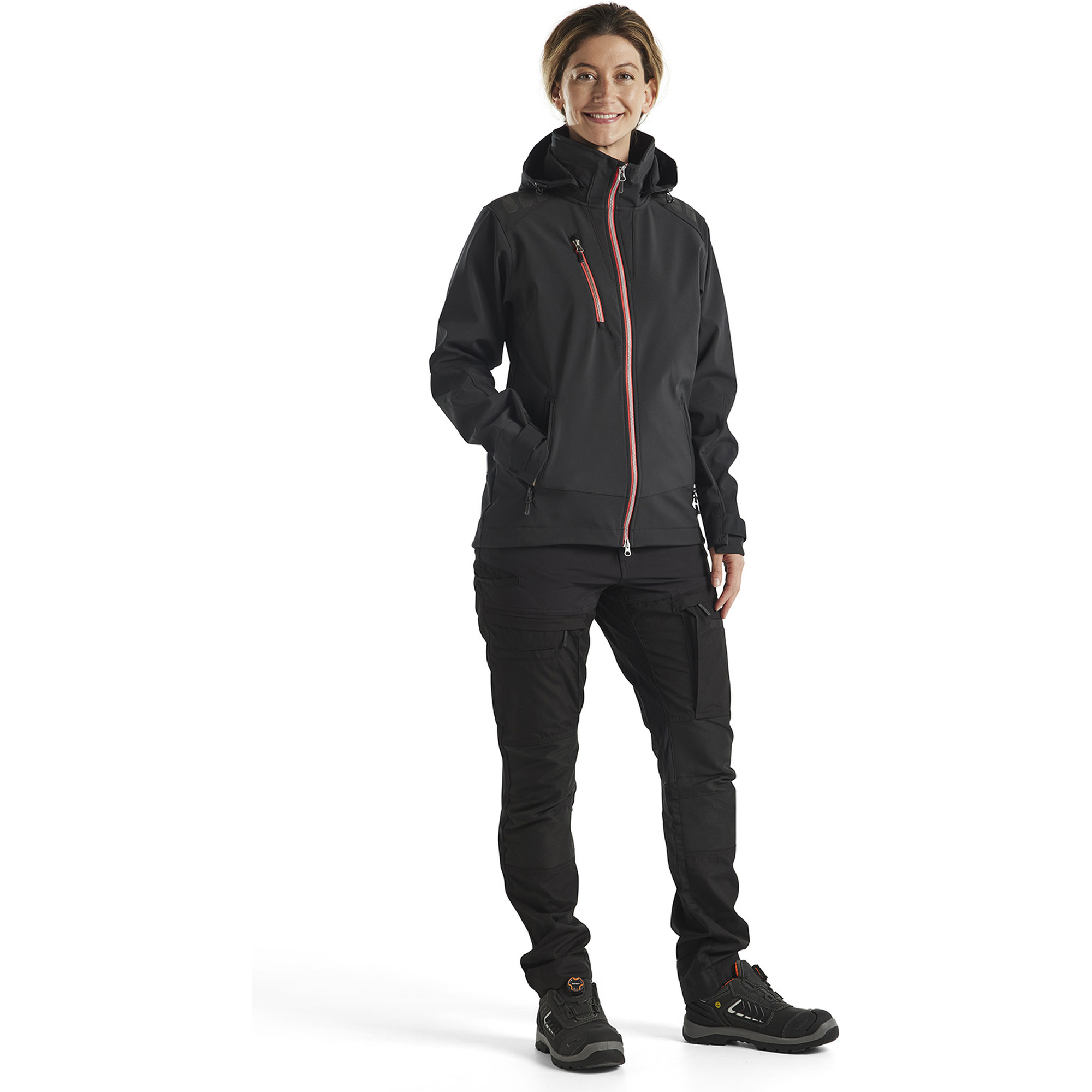 Blaklader Ladies Softshell Jacket, Black/Red (5)
