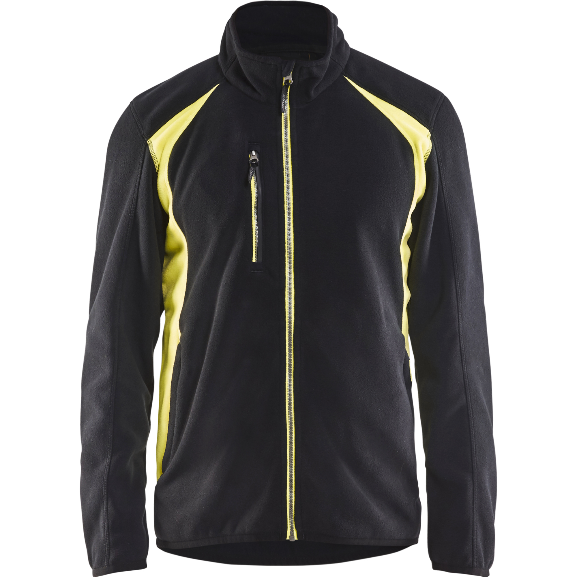 Blaklader Fleece Jacket, Black/Yellow
