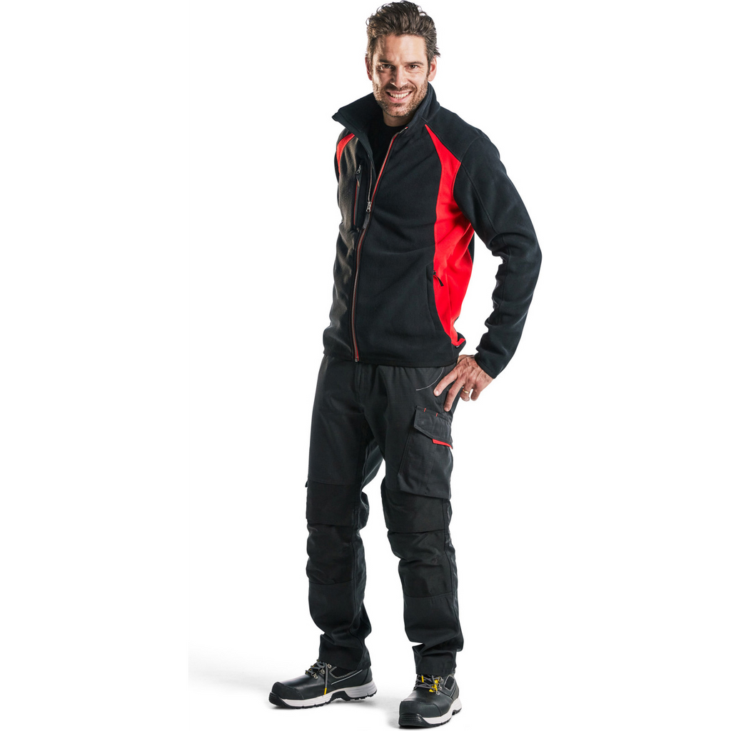 Blaklader Fleece Jacket, Black/Red (4)
