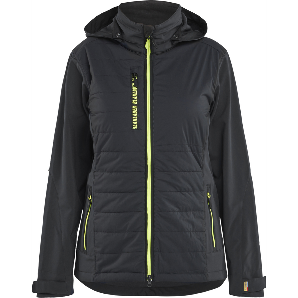 Blaklader Women's Hybrid Jacket, Black/Yellow