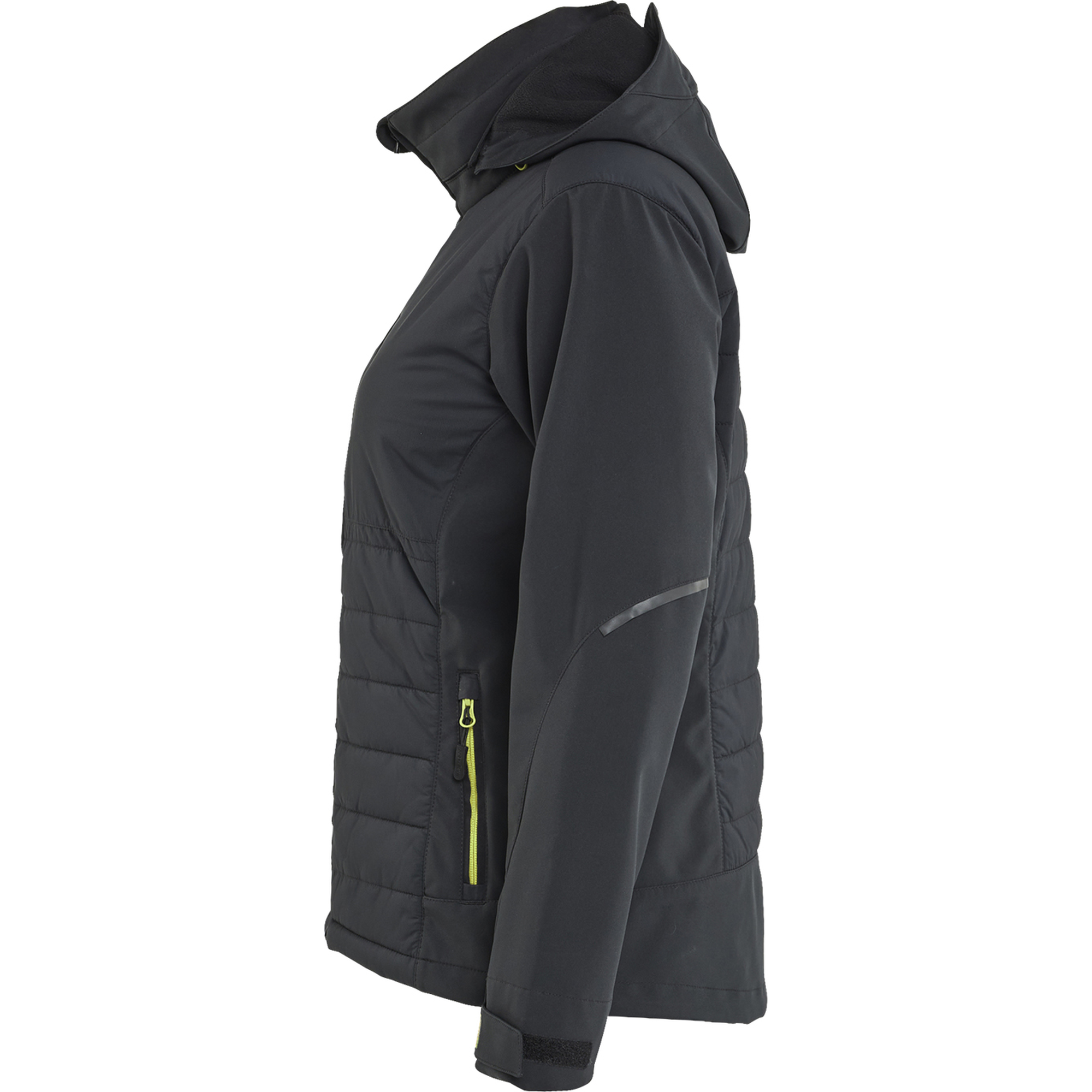 Blaklader Women's Hybrid Jacket, Black/Yellow (3)