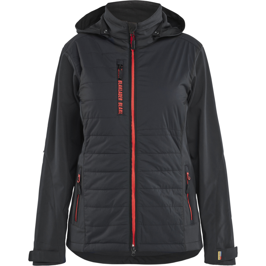 Blaklader Ladies Hybrid Jacket, Black/Red