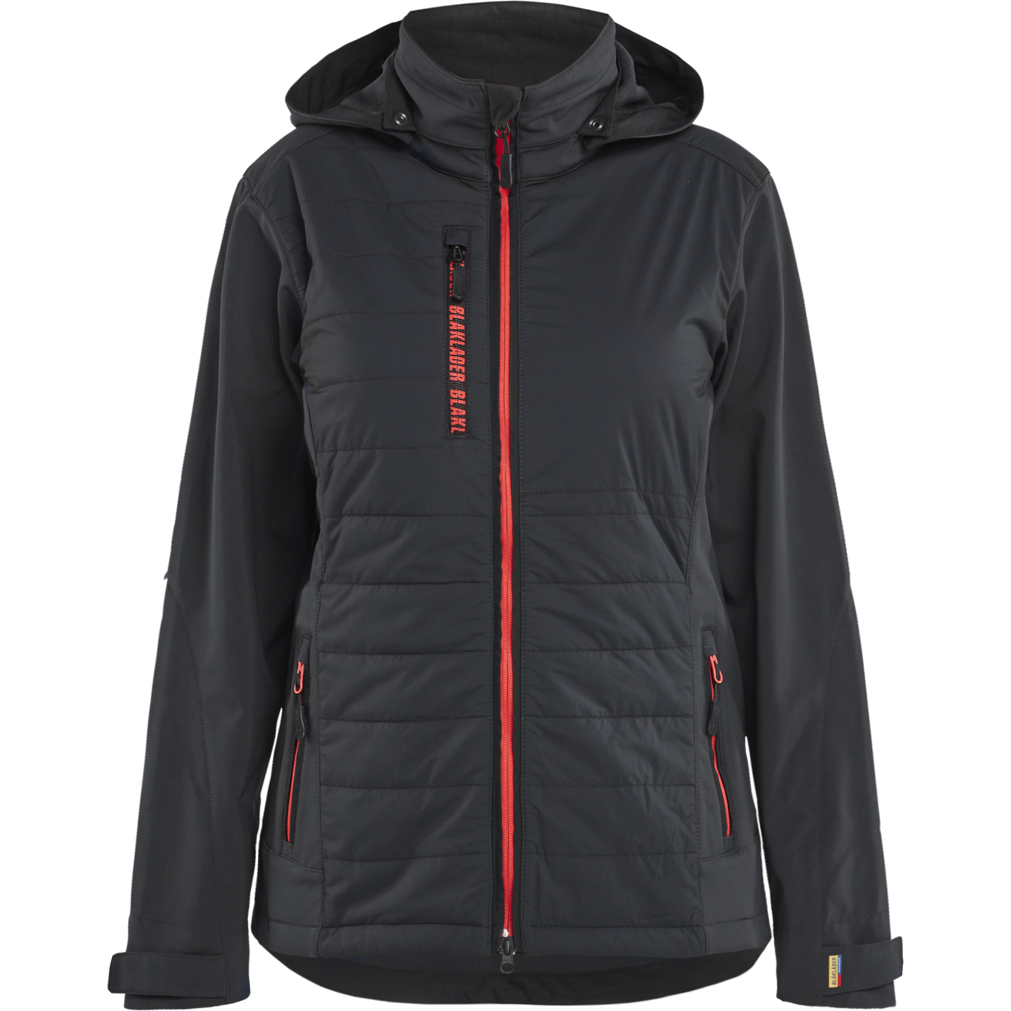 Blaklader Ladies Hybrid Jacket, Black/Red