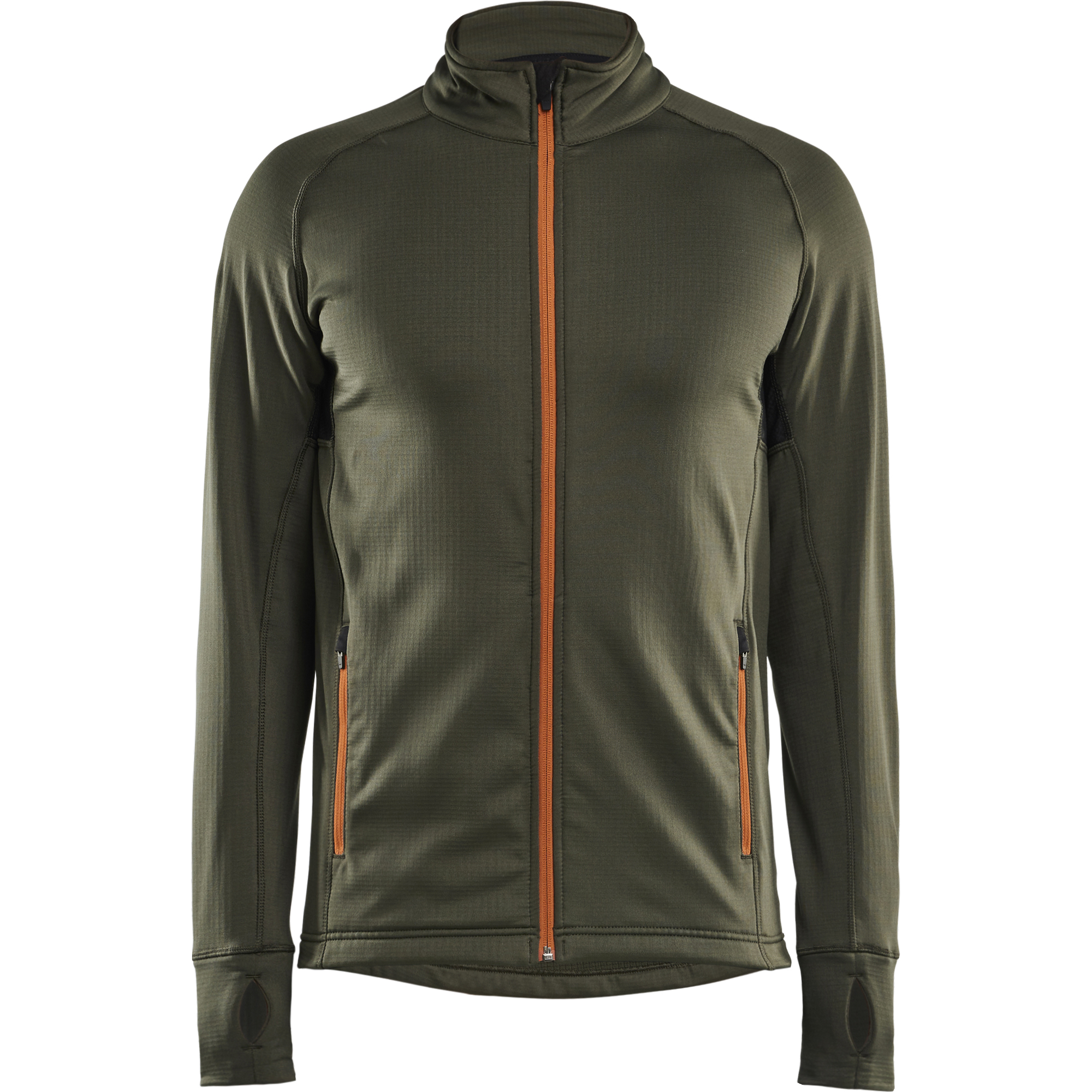 Blaklader STRIKER Fleece Jacket, Forest Green/Rust
