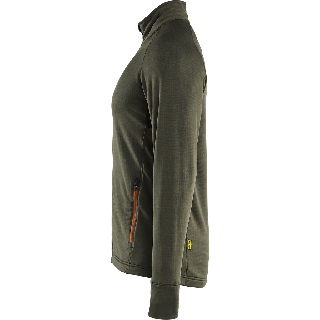 Blaklader STRIKER Fleece Jacket, Forest Green/Rust (3)