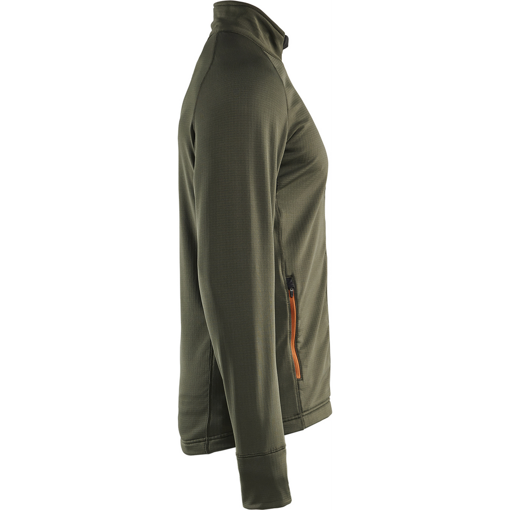 Blaklader STRIKER Fleece Jacket, Forest Green/Rust (2)