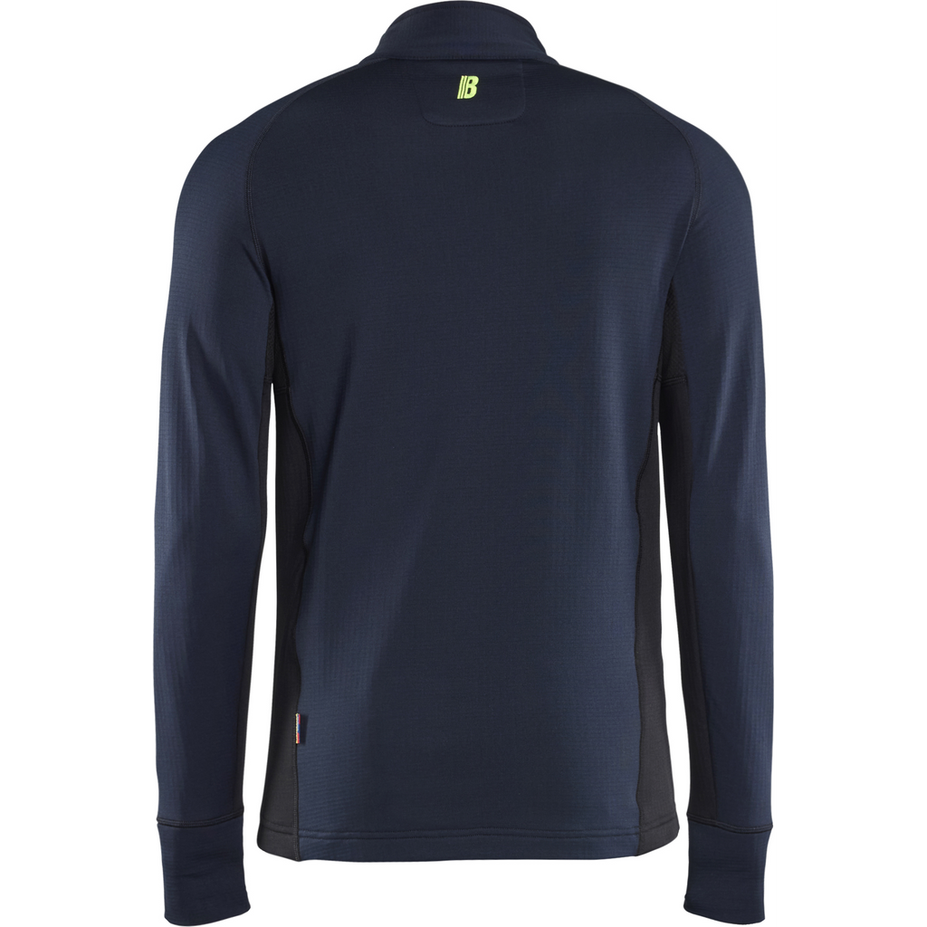 Blaklader STRIKER Fleece Jacket, Dark Navy/High Vis Yellow (4)