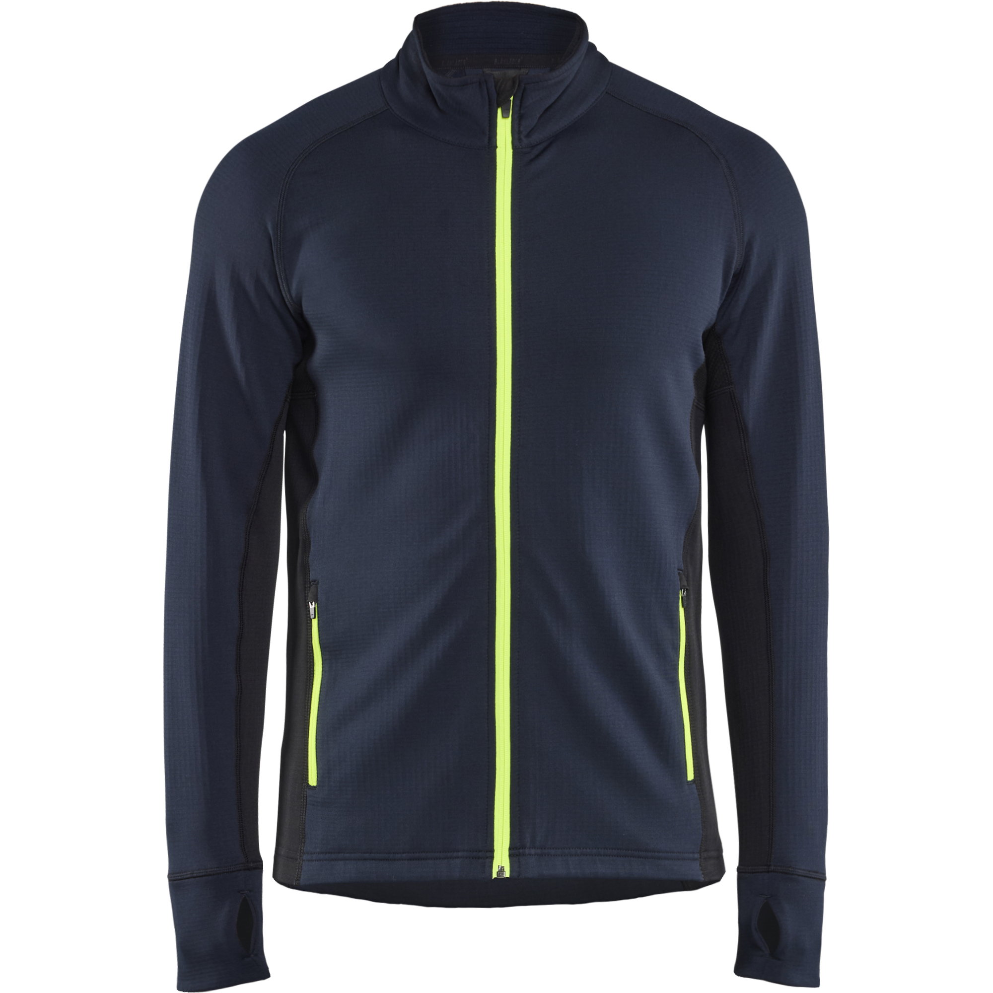 Blaklader STRIKER Fleece Jacket, Dark Navy/High Vis Yellow