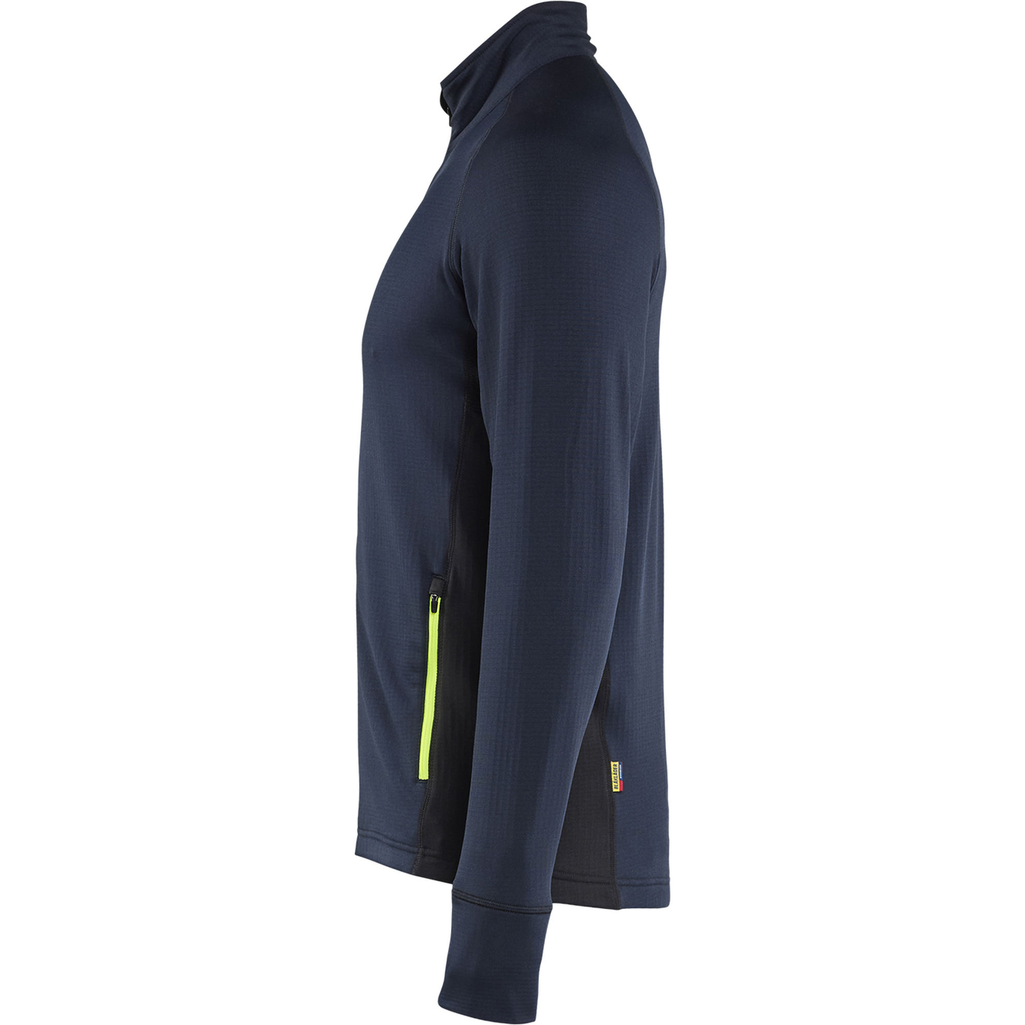 Blaklader STRIKER Fleece Jacket, Dark Navy/High Vis Yellow (3)