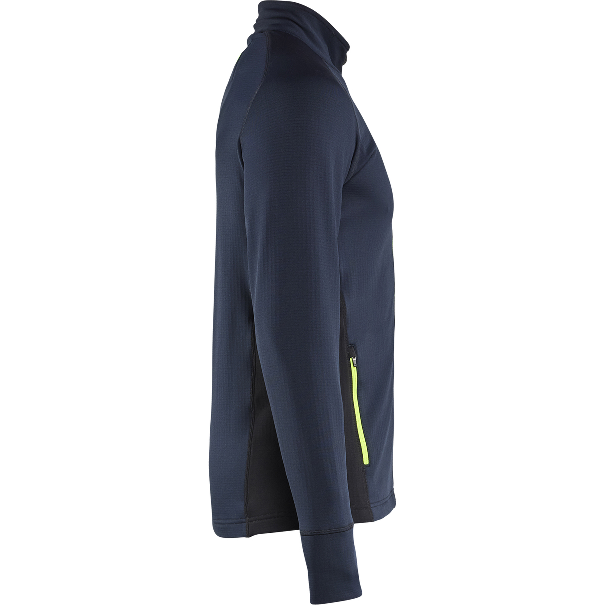 Blaklader STRIKER Fleece Jacket, Dark Navy/High Vis Yellow (2)