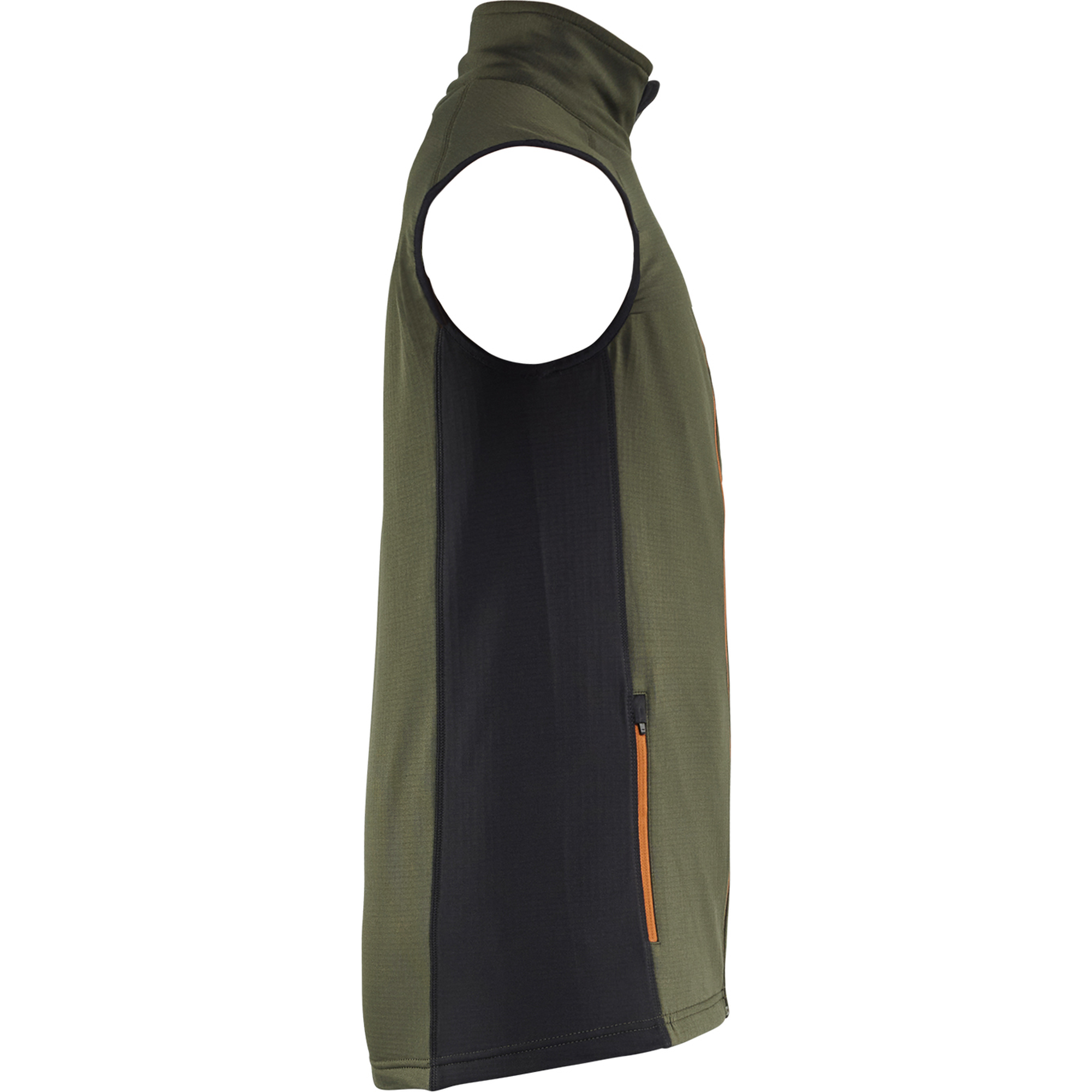 Blaklader STRIKER Fleece Vest, Forest Green/Rust (2)