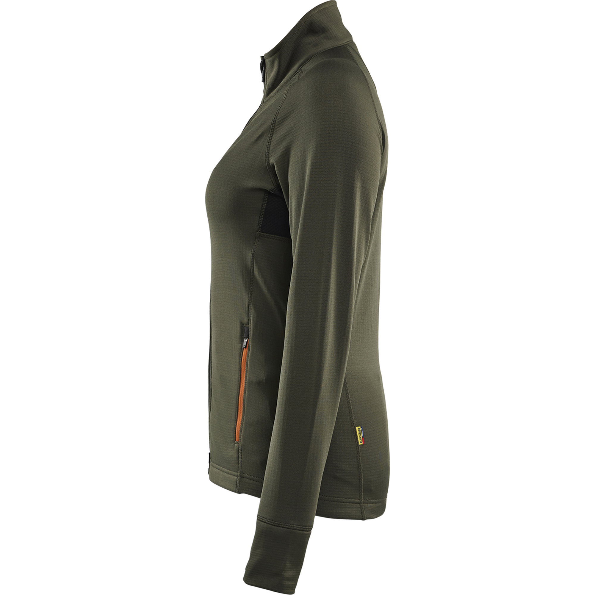 Blaklader STRIKER Women's Fleece Jacket, Forest Green/Rust (3)