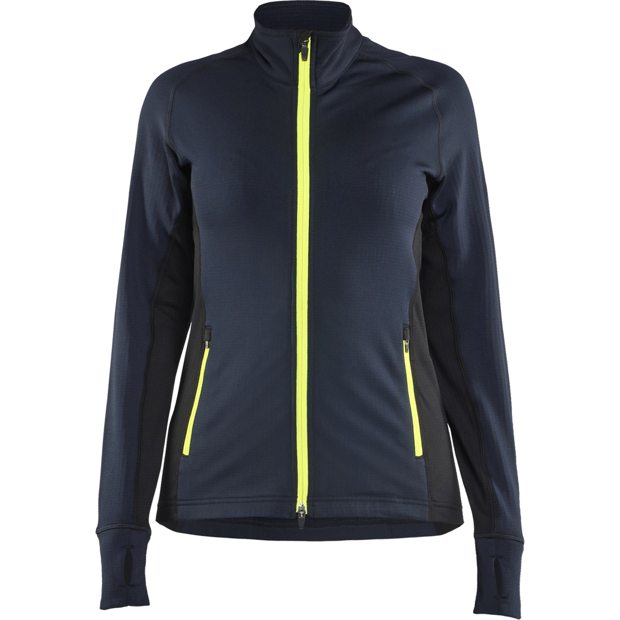 Blaklader STRIKER Ladies Fleece Jacket, Dark Navy/High Vis Yellow