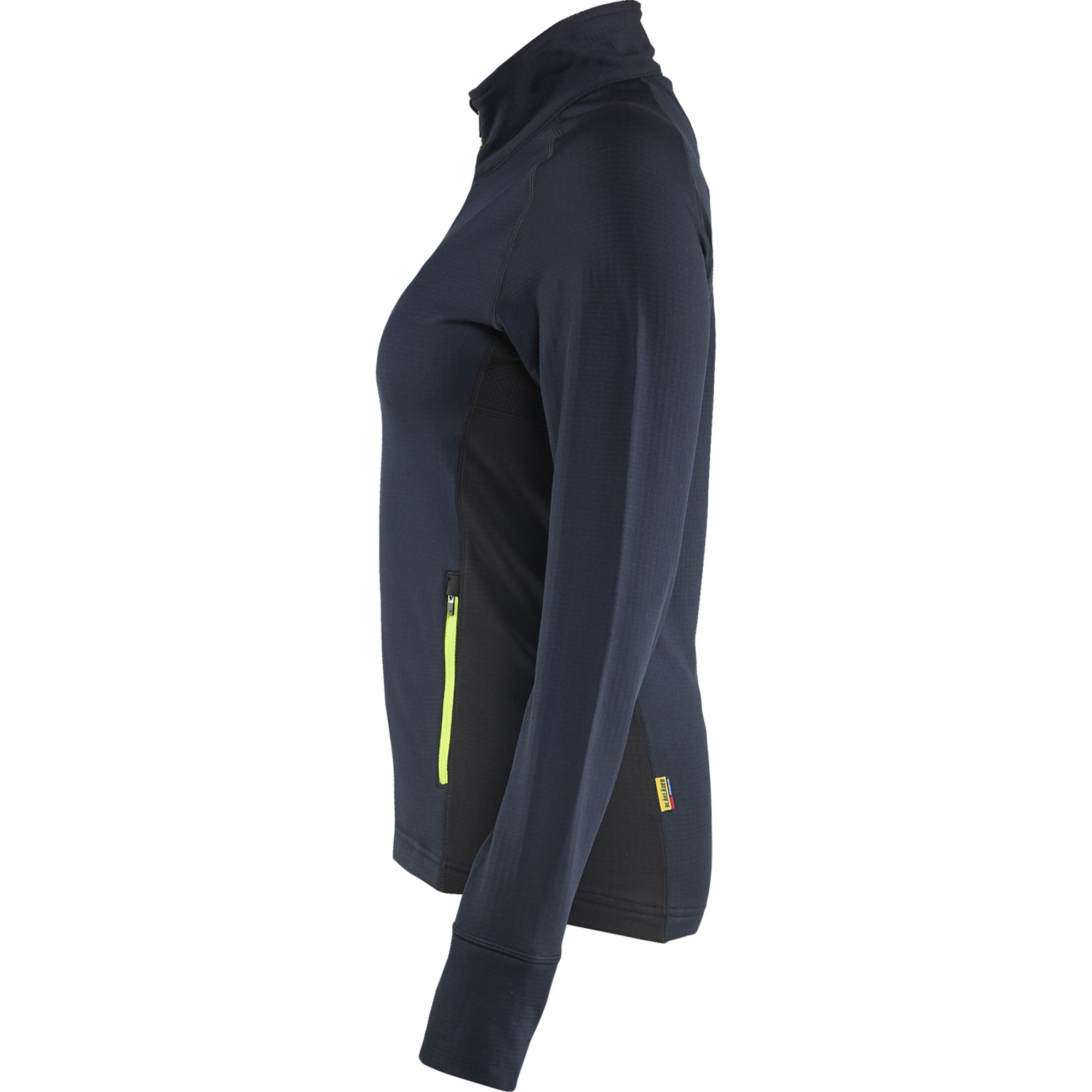 Blaklader STRIKER Ladies Fleece Jacket, Dark Navy/High Vis Yellow (3)