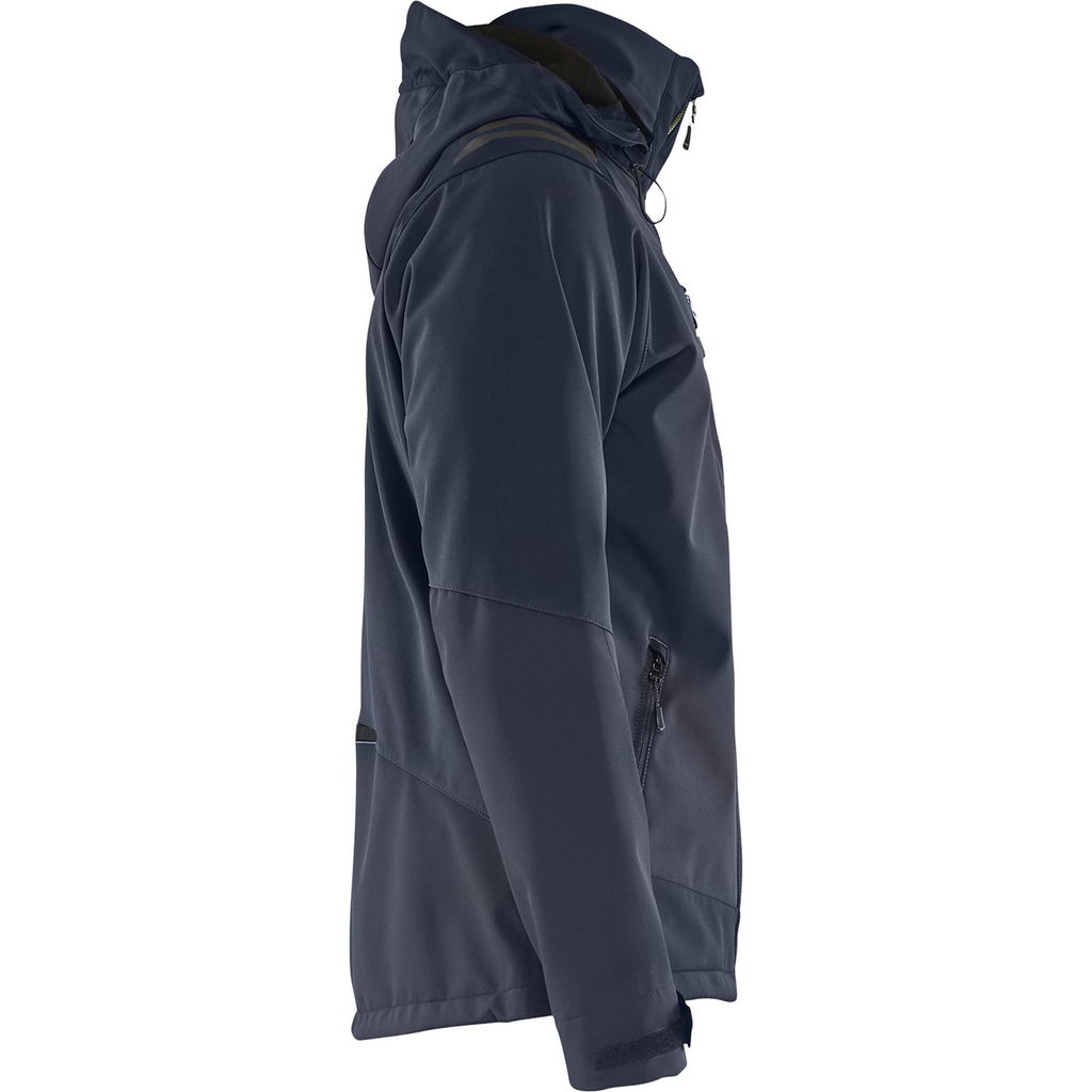 Blaklader Softshell Jacket, Dark Navy/Yellow (2)