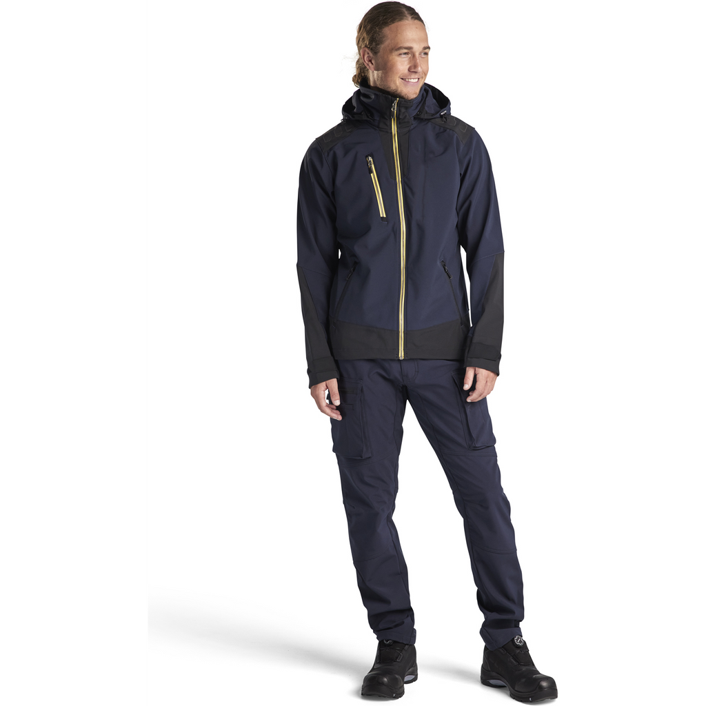 Blaklader Softshell Jacket, Dark Blue/Yellow (5)