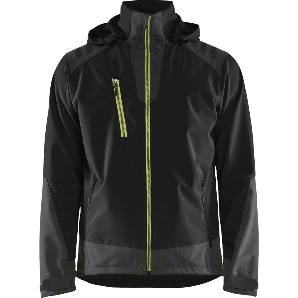 Blaklader Softshell Jacket, Black/Yellow