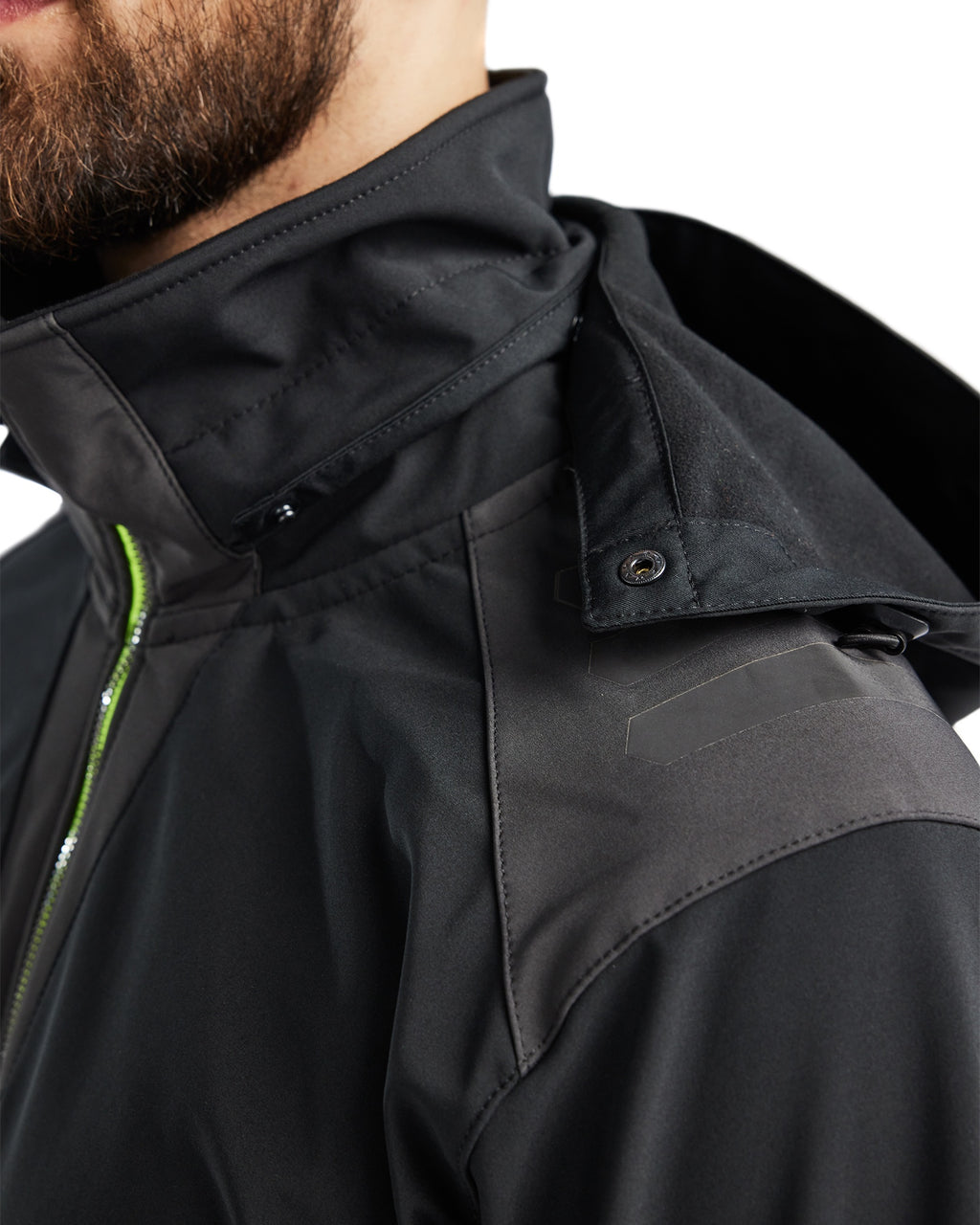 Blaklader Softshell Jacket, Black/Yellow (7)