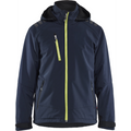 Blaklader Softshell Winter Jacket Lightly Lined, Dark Navy/High Vis Yellow